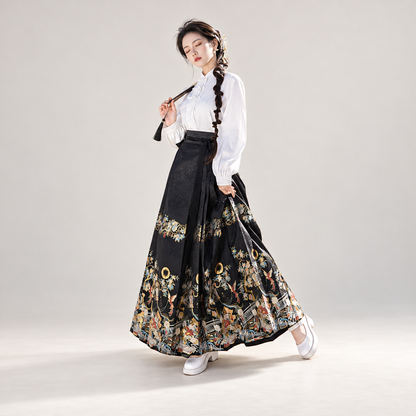 庭院深 Deep Courtyard Brocade Mamian Skirt