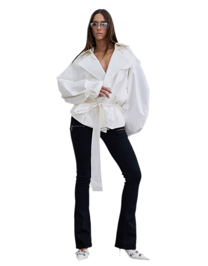 Waxed Slim Flare Jeans