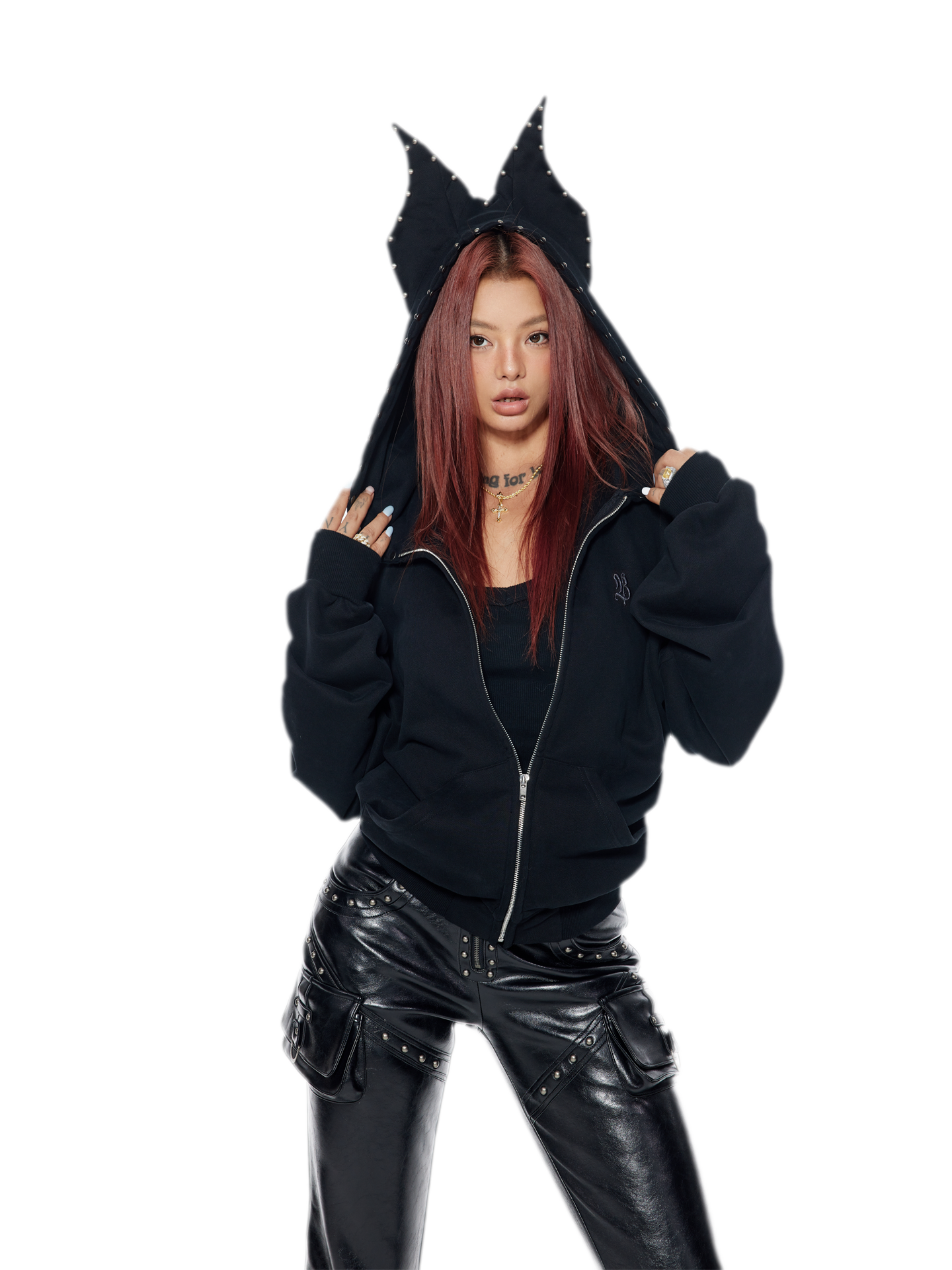 Devil Ear Zip Hoodie