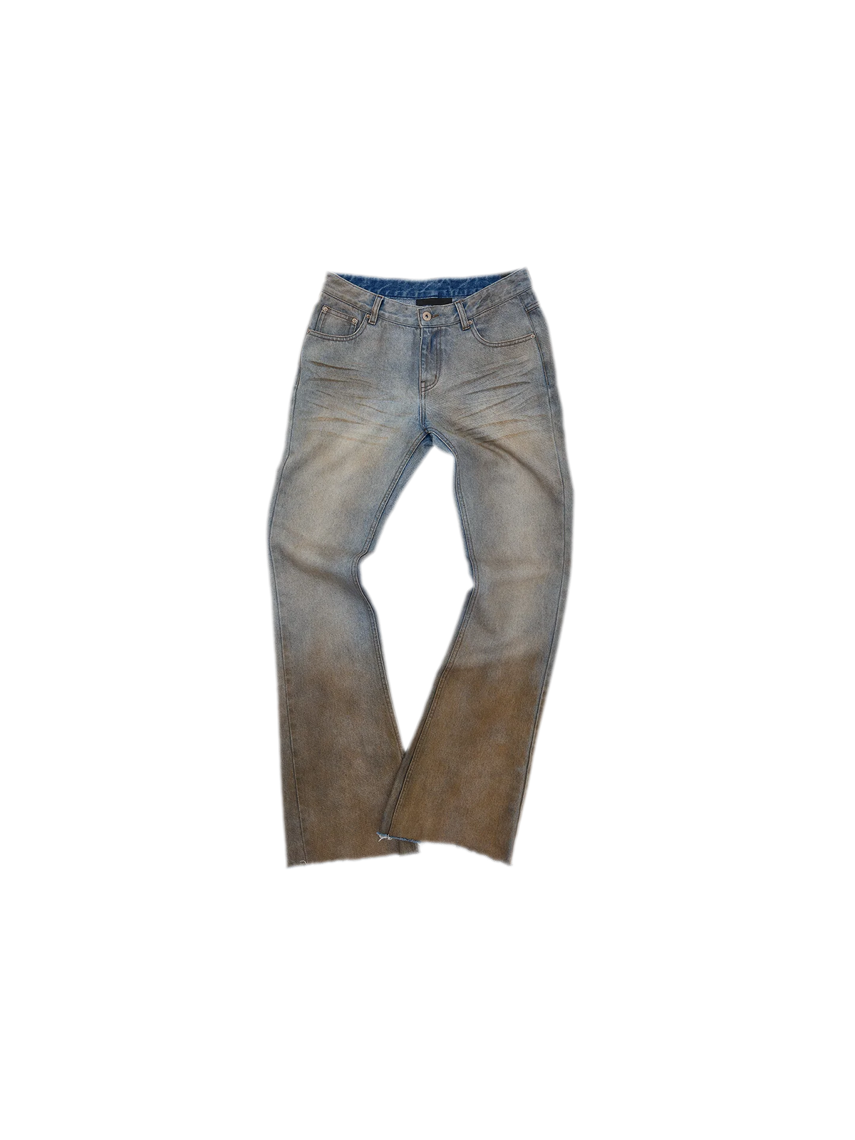 Quần jeans ống loe chuyển màu phong cách vintage