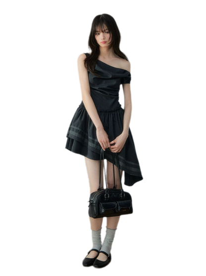 Asymmetric One-Shoulder Dress