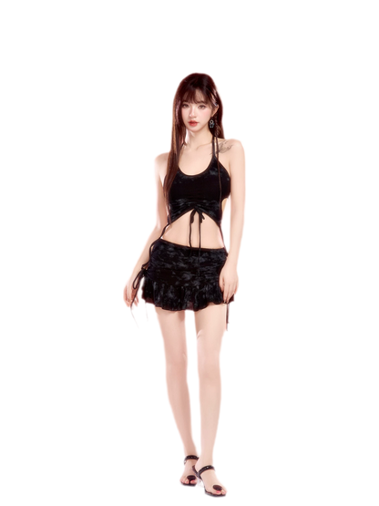 Skirt Shorts Bikini Set