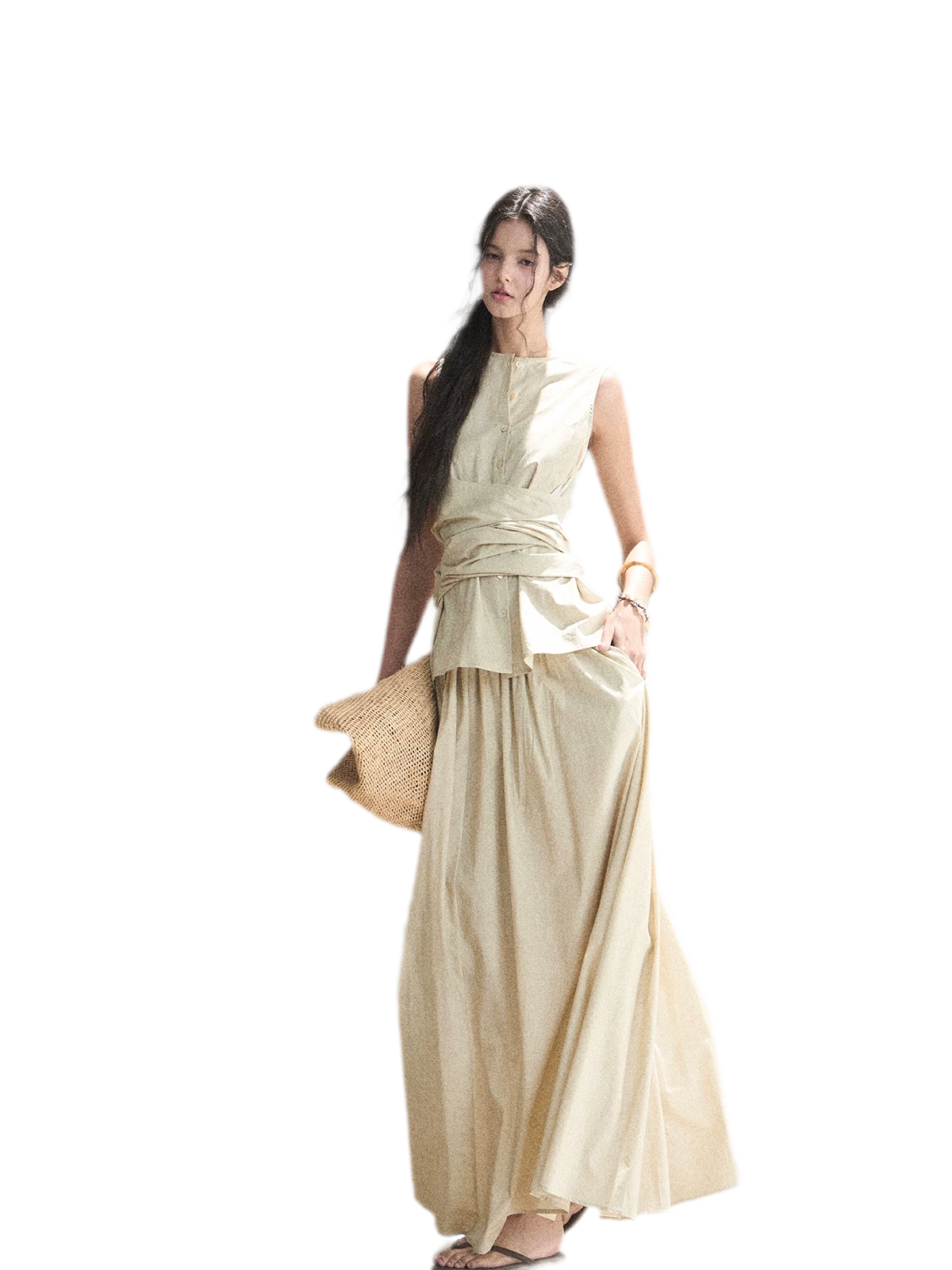 Lace Trim Skirt Set