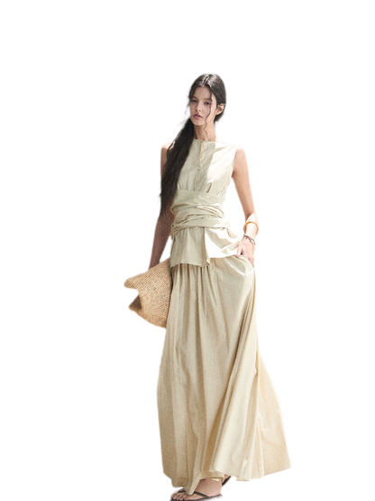 Lace Trim Skirt Set