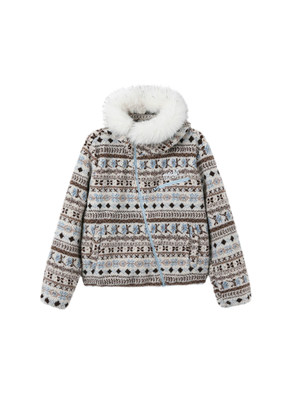Nordic Jacquard Fleece Jacket