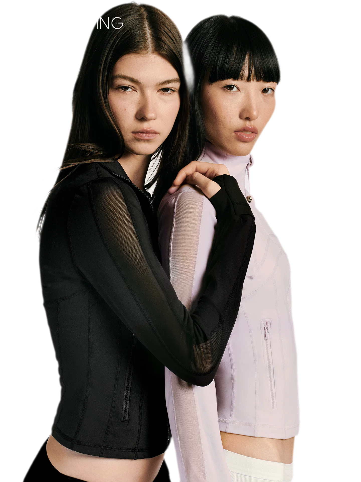 Mesh Panel Zip Jacket