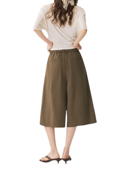 Double Waist Cropped Culottes