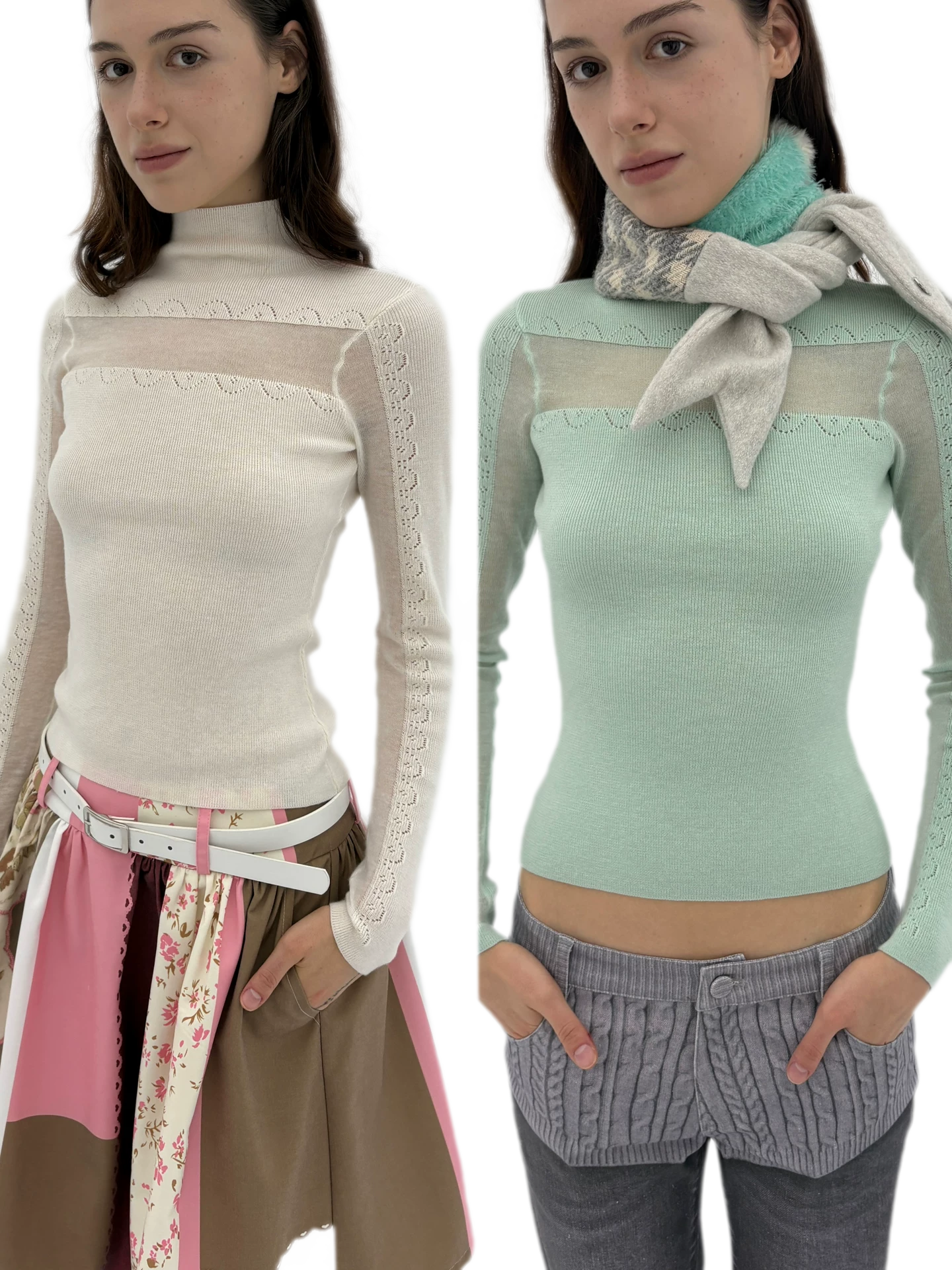 Wool Rib Knit Top