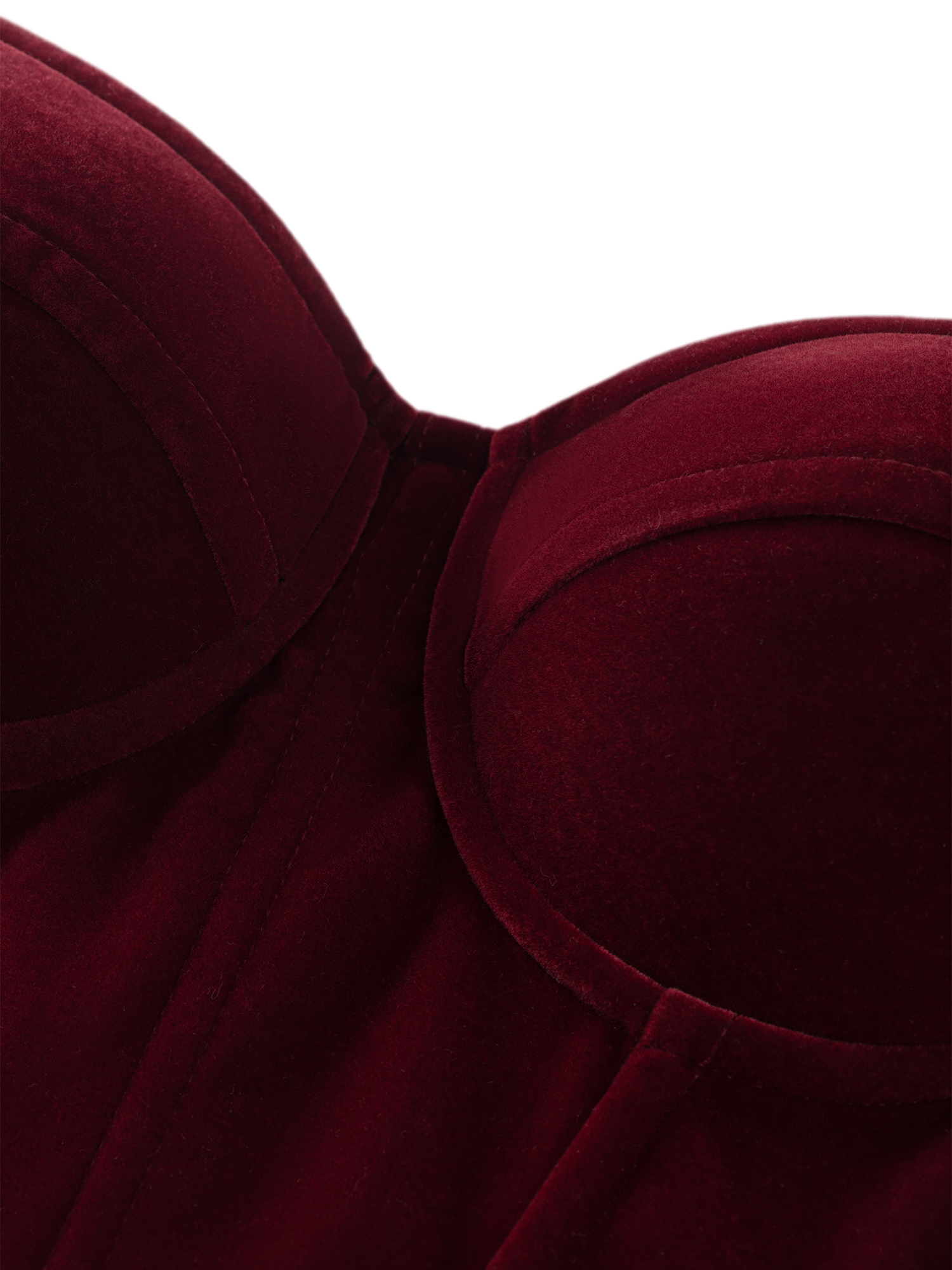 Velvet Boned Corset Top