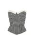 CORSELET Houndstooth Boned Corset Top – view 3