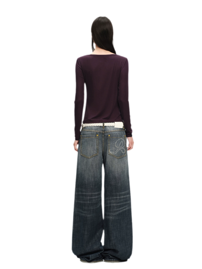 Lyocell Faux Two-Piece Top