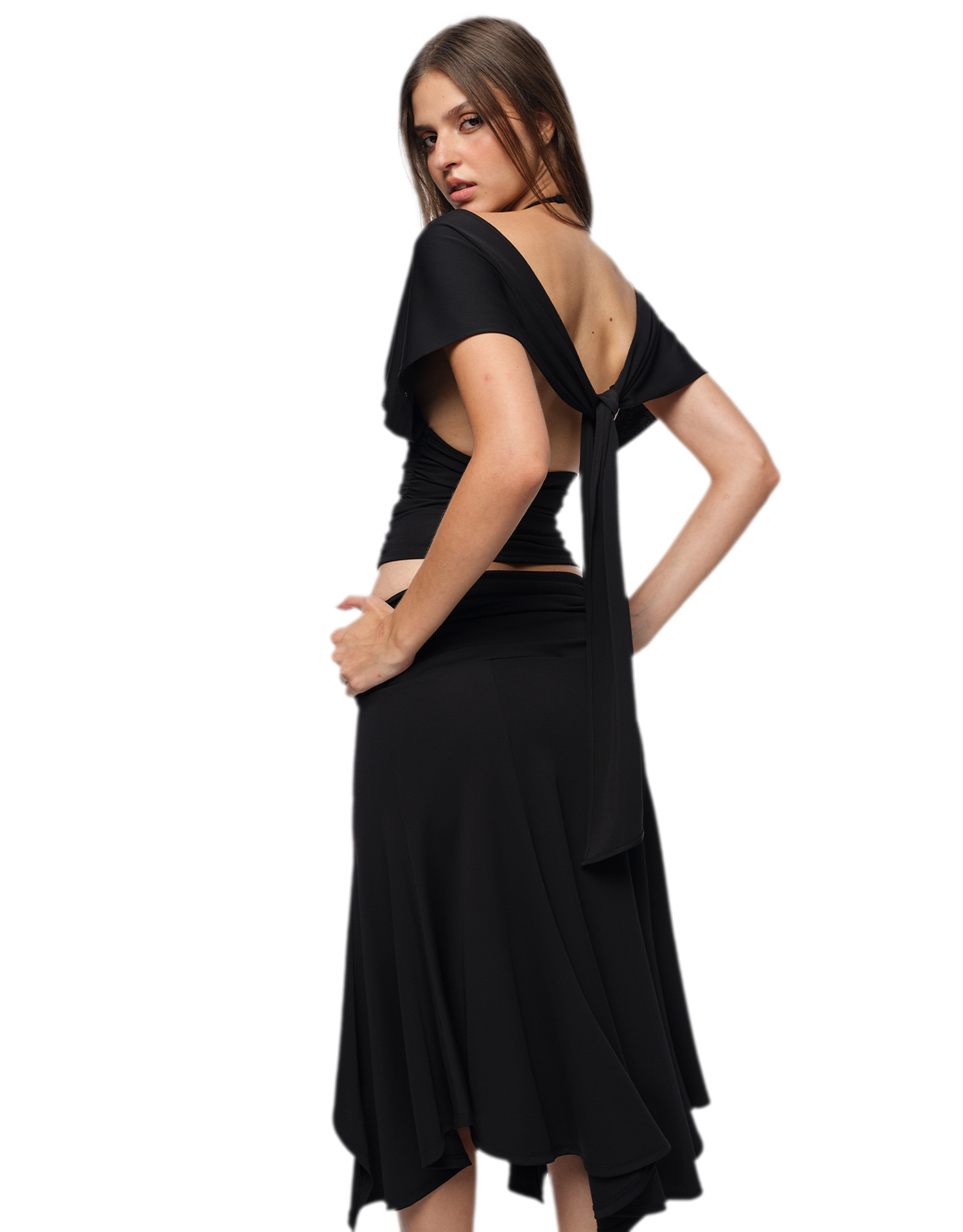 Deep V Ruched Top