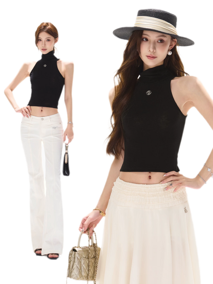 Cutout High Neck Tank