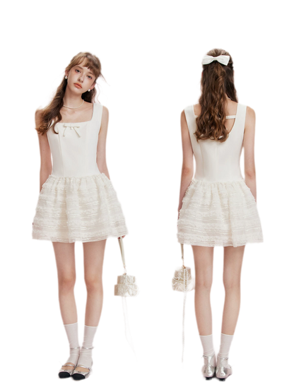 Matte Bow A-Line Dress