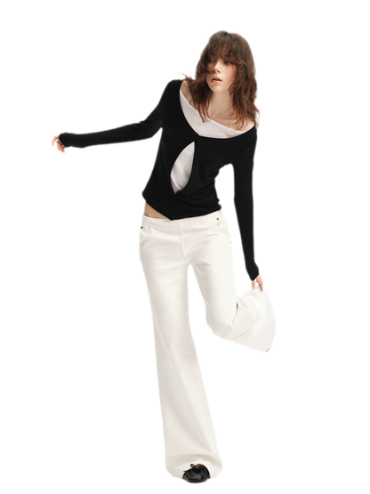 Pure Cotton Wide-Leg Jeans