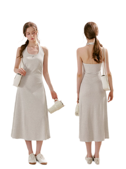 Striped Halter Dress