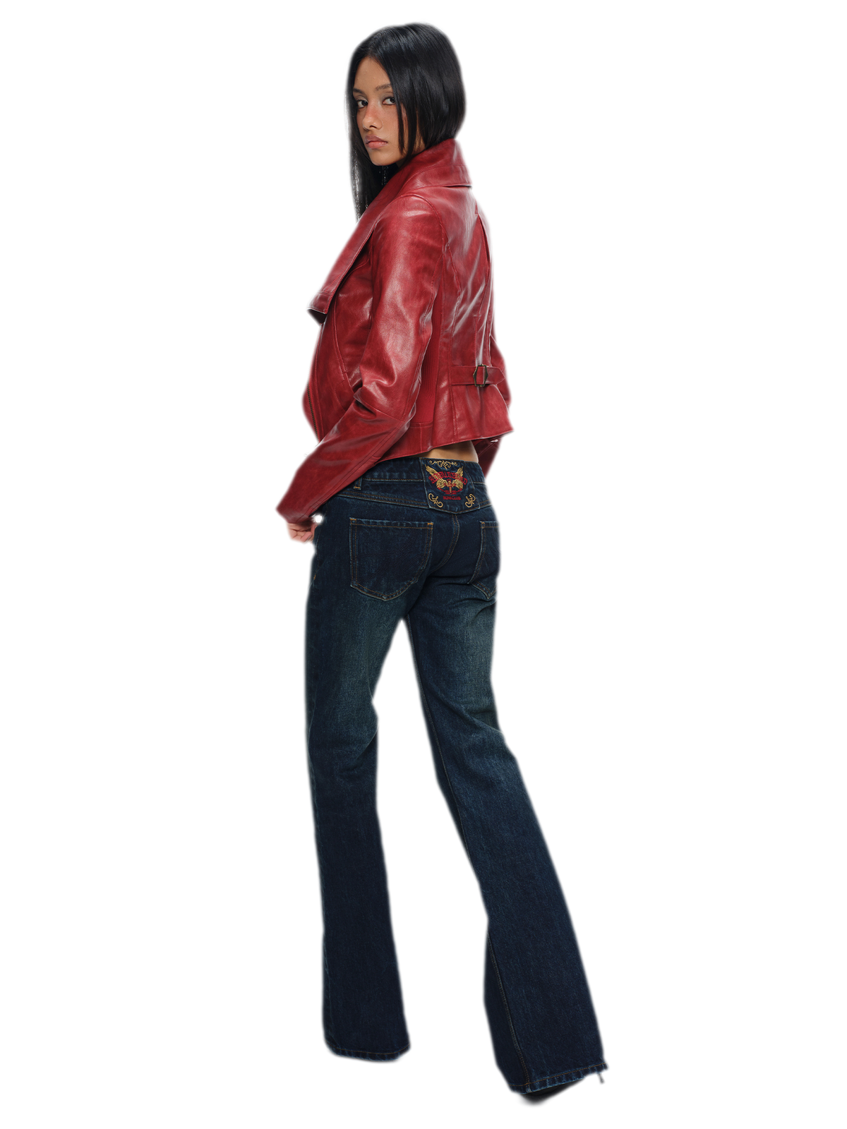 Magnetic Buckle Cropped Jacket