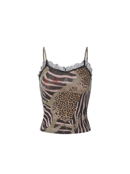 Gradient Print Camisole with Rhinestone Detail