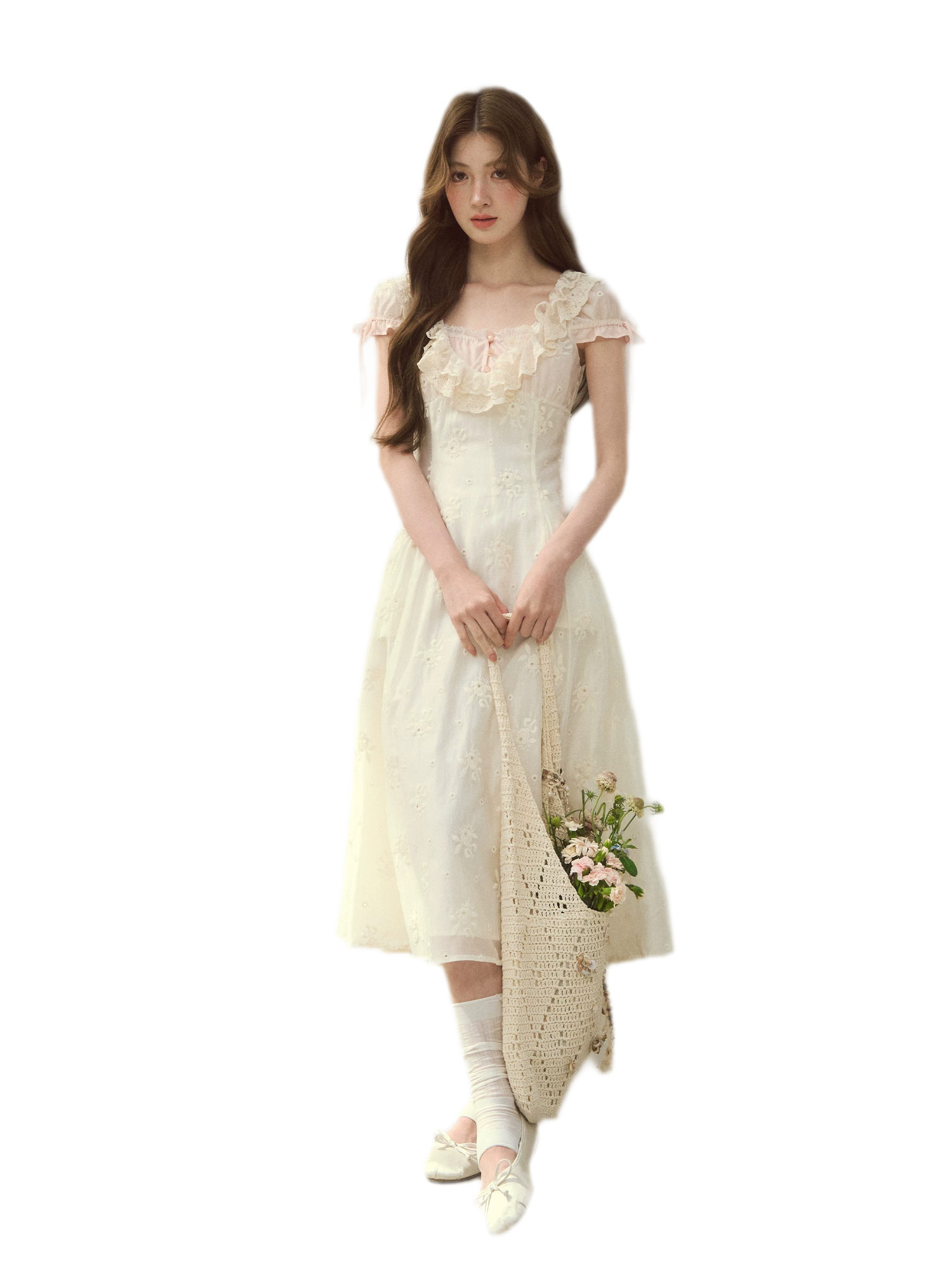 Shell Diary Embroidered Dress
