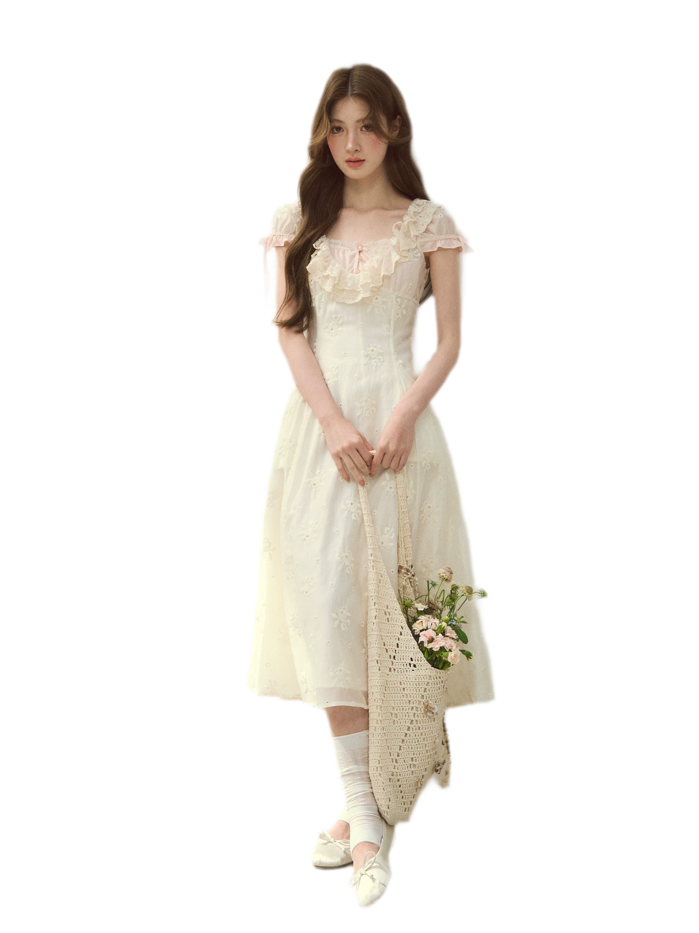 Shell Diary Embroidered Dress