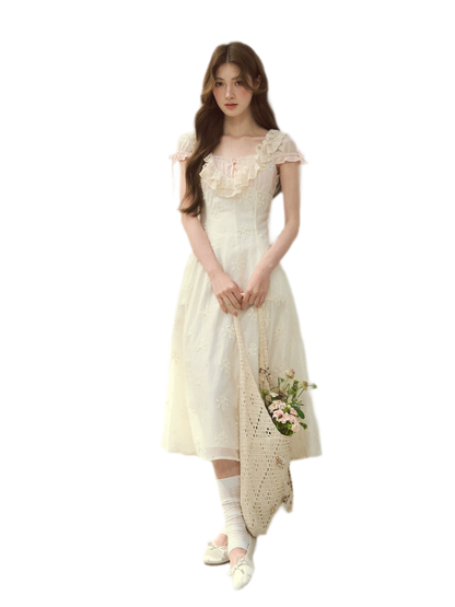 Shell Diary Embroidered Dress