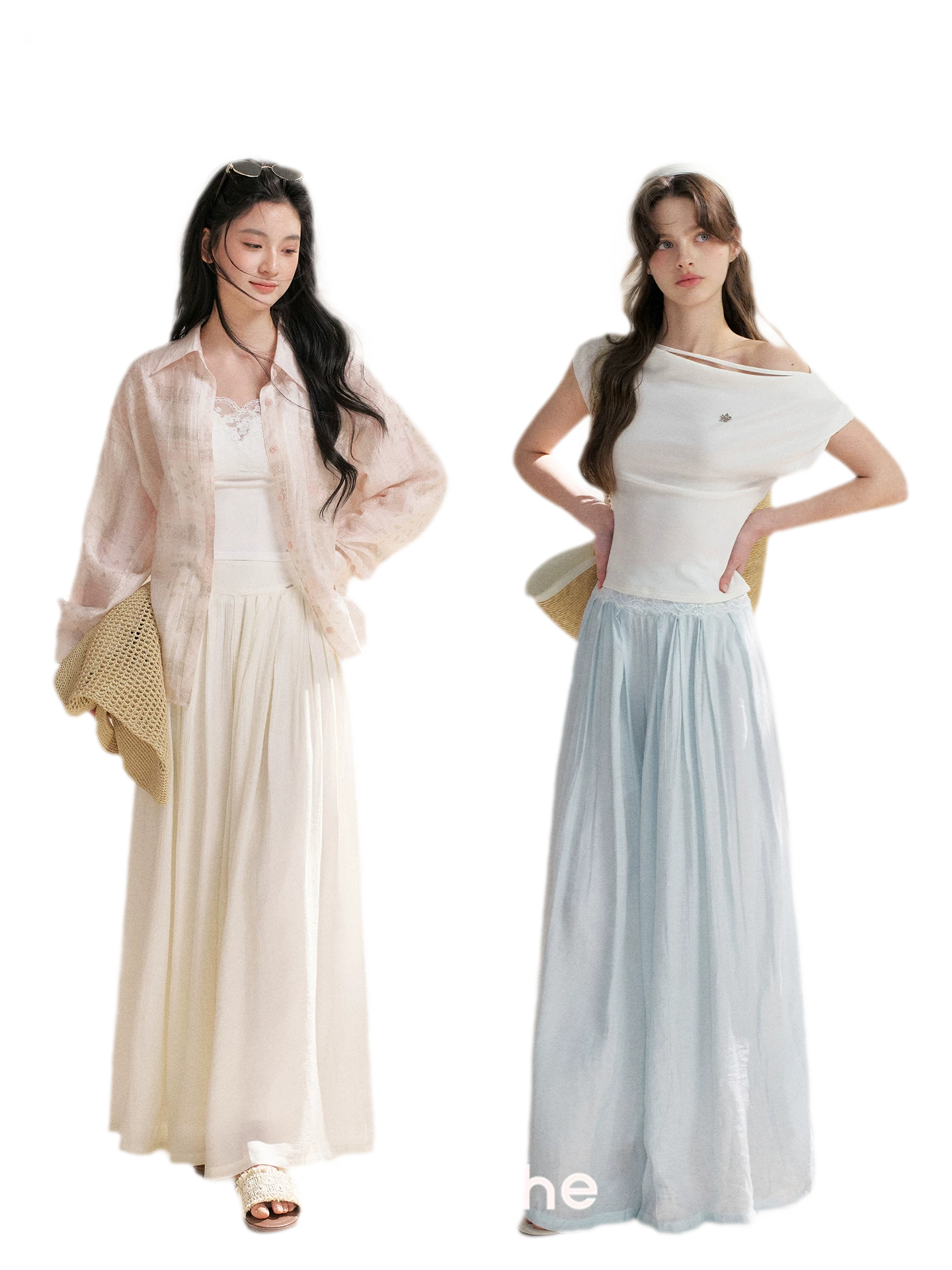 Pleated Wide-Leg Pants
