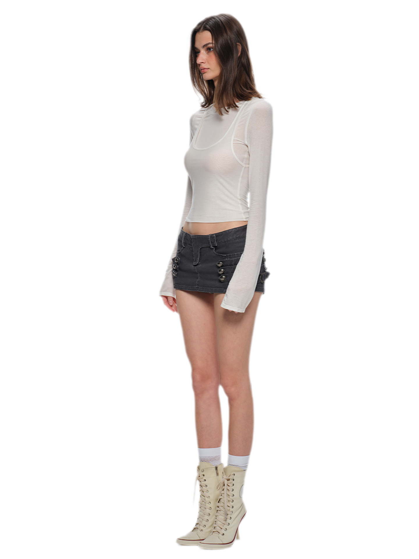 Sheer Layered Long Sleeve Tee