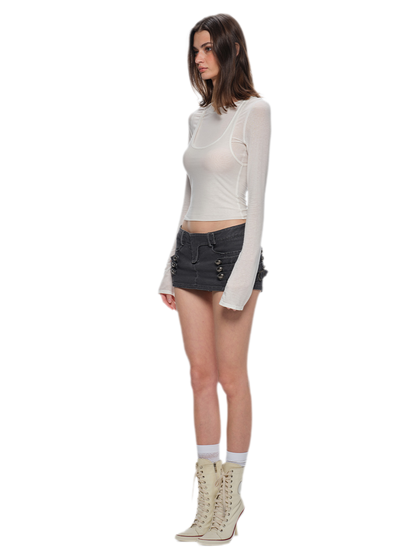 Sheer Layered Long Sleeve Tee
