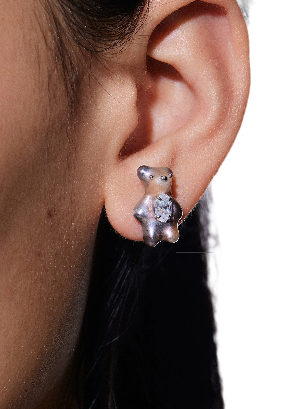 Pearl Bear Statement Earrings