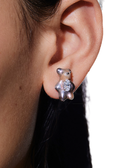 Pearl Bear Statement Earrings