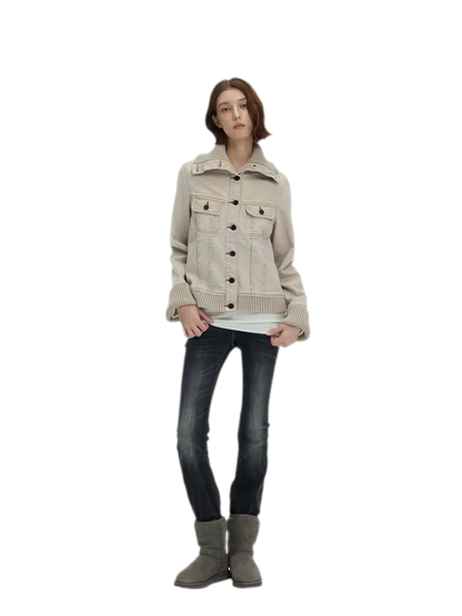 Washed Low-Rise Flare Jeans
