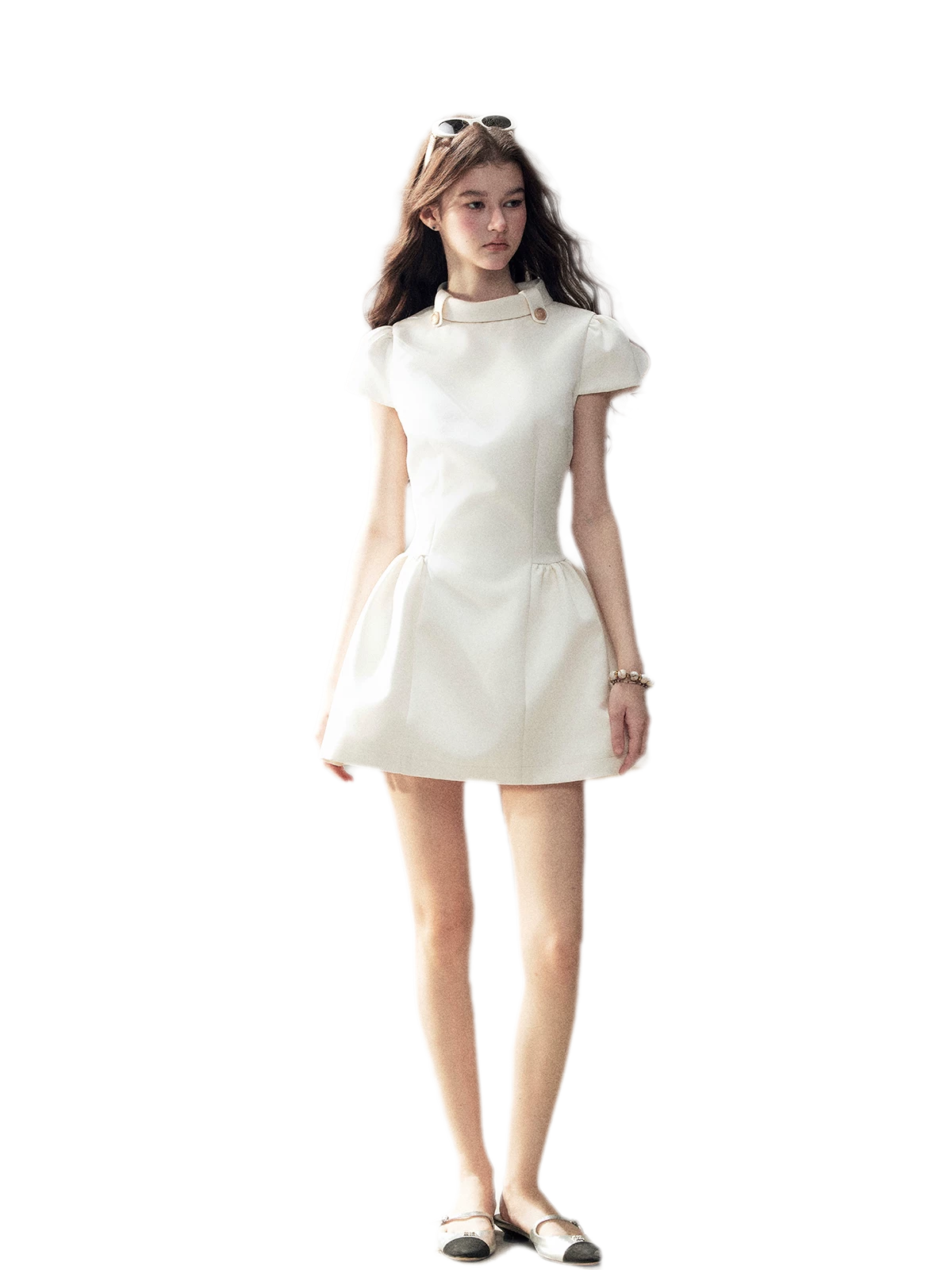 Satin A-Line Mini Dress