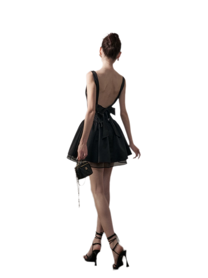 Bow Back Mini Dress