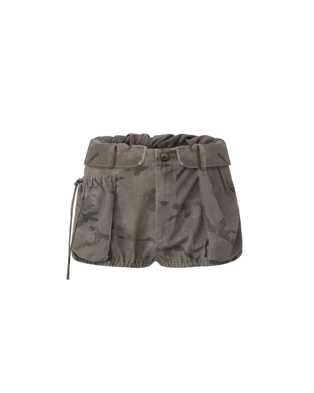 24ANS Punk Grunge Washed Camouflage Shorts – Shorts