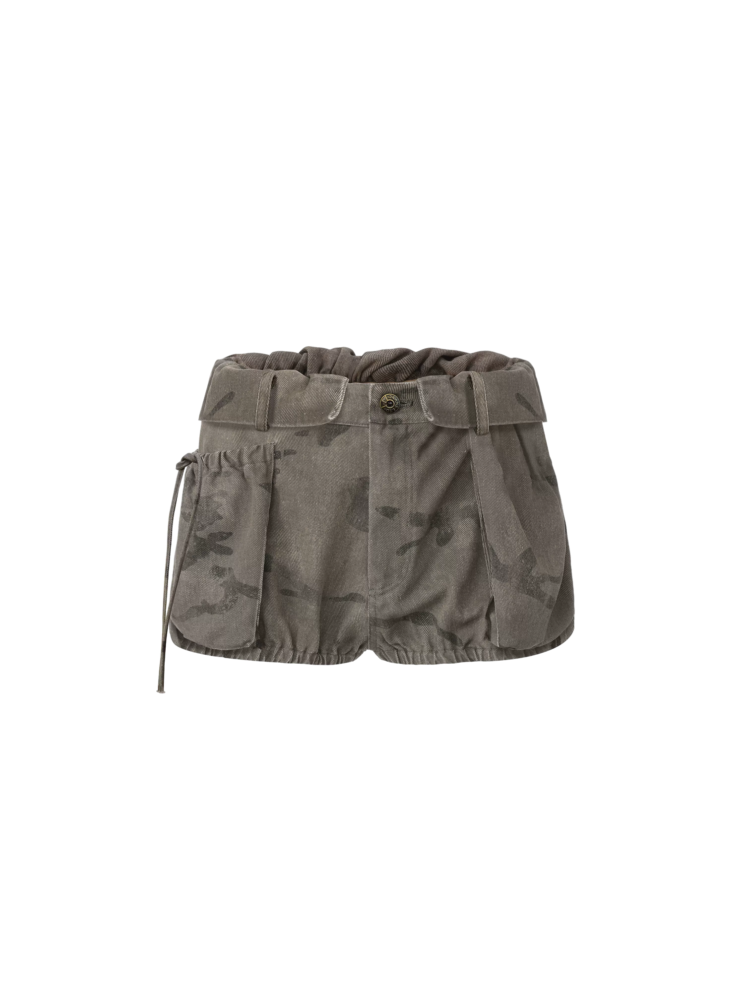 Punk Grunge Washed Camouflage Shorts