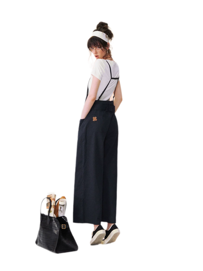 Relaxed Straight Bib Pants