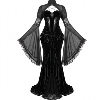 Bộ ren nhung Gothic
