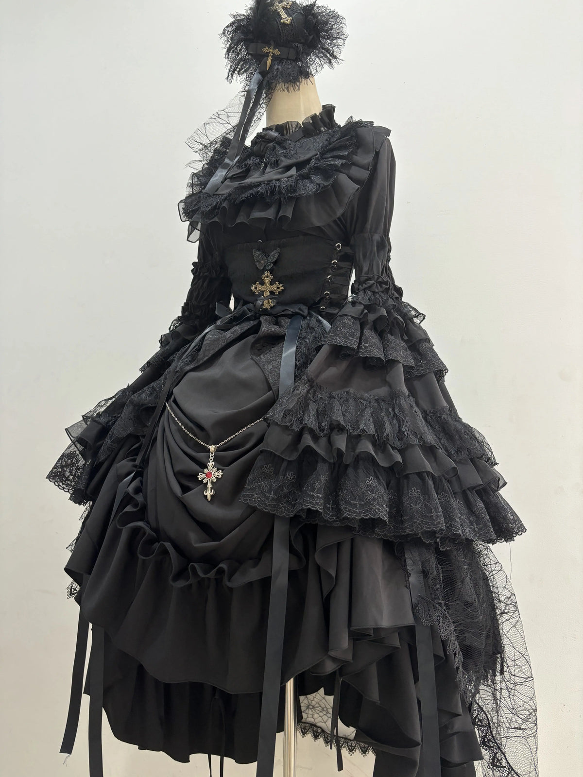 Victorian Lace Ruffle Skirt Set