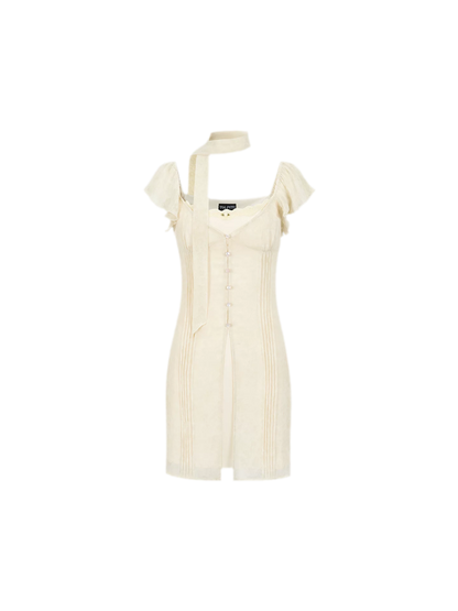 Dyed Snow Yarn Elegant Dress