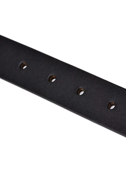Classic Top Layer Leather Belt in Black and
