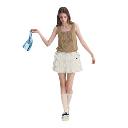 Ruffled Hem Tank