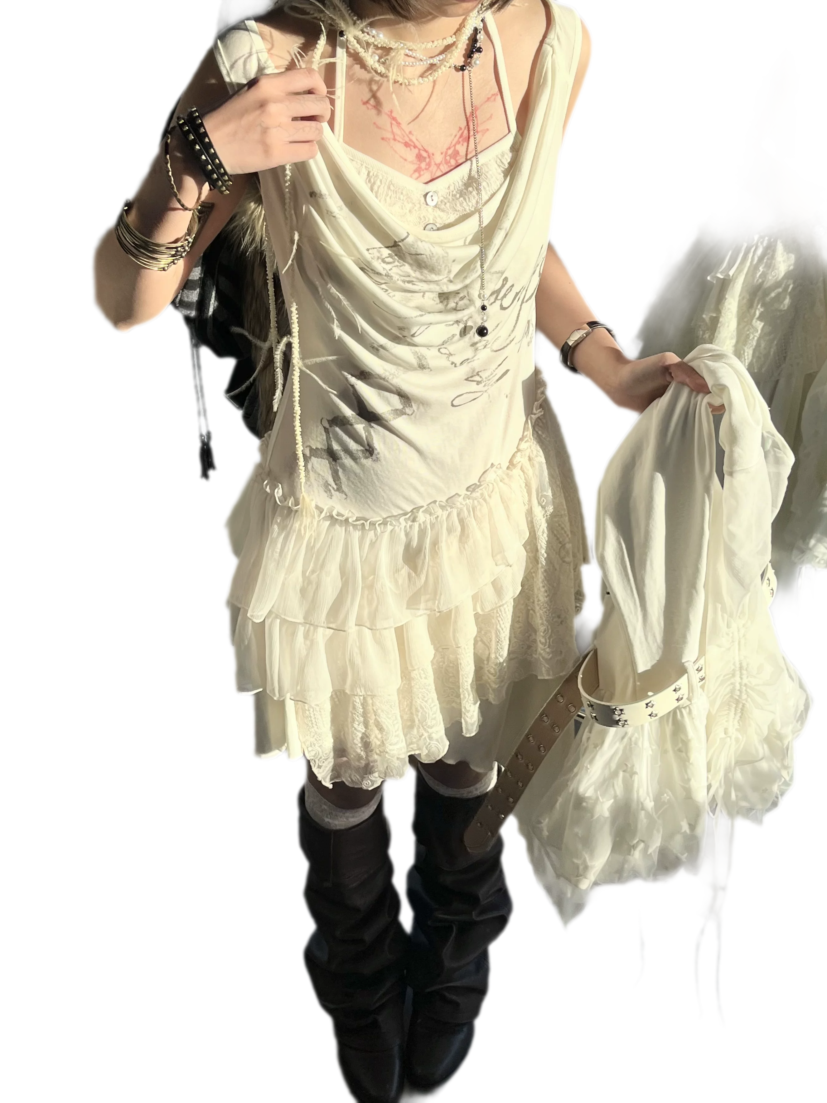 Rebellious Lace Ruffle Dress