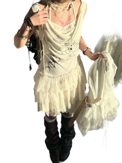Rebellious Lace Ruffle Dress