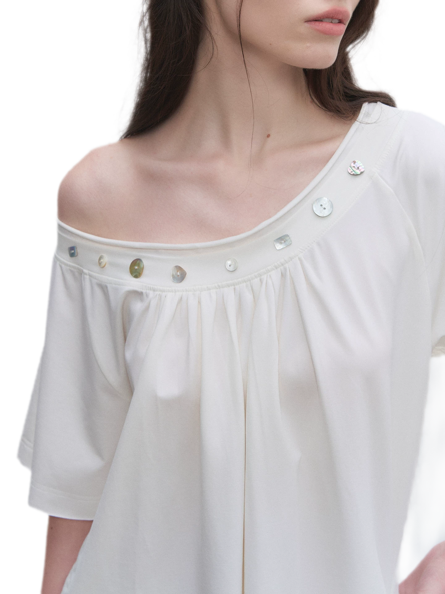 Modal Asymmetric Draped Top