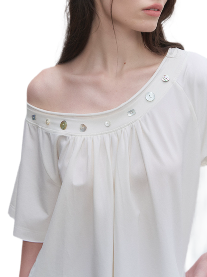 Modal Asymmetric Draped Top
