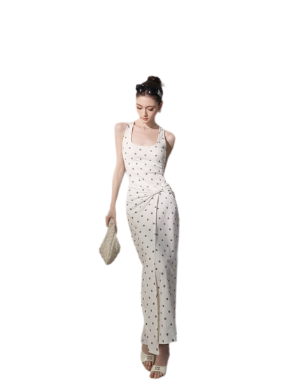 Polka Dot Twist-Knot Dress