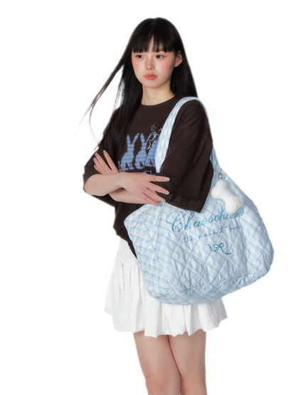 Diamond Quilt Tote Bag