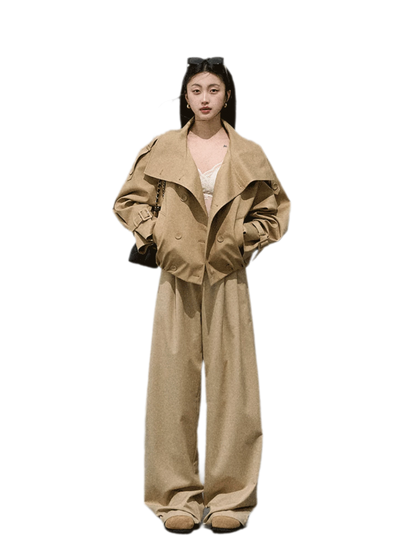 Lyocell Cotton Cropped Trench