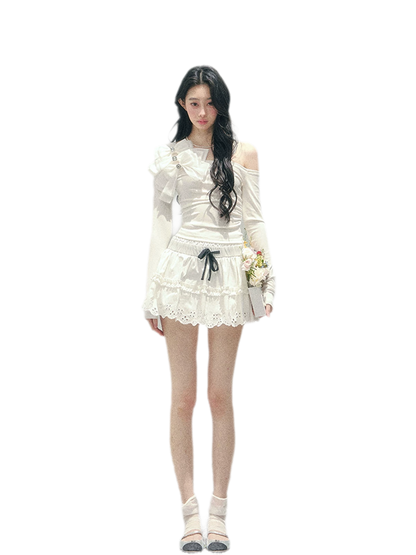 Lyocell Asymmetric Bow Top