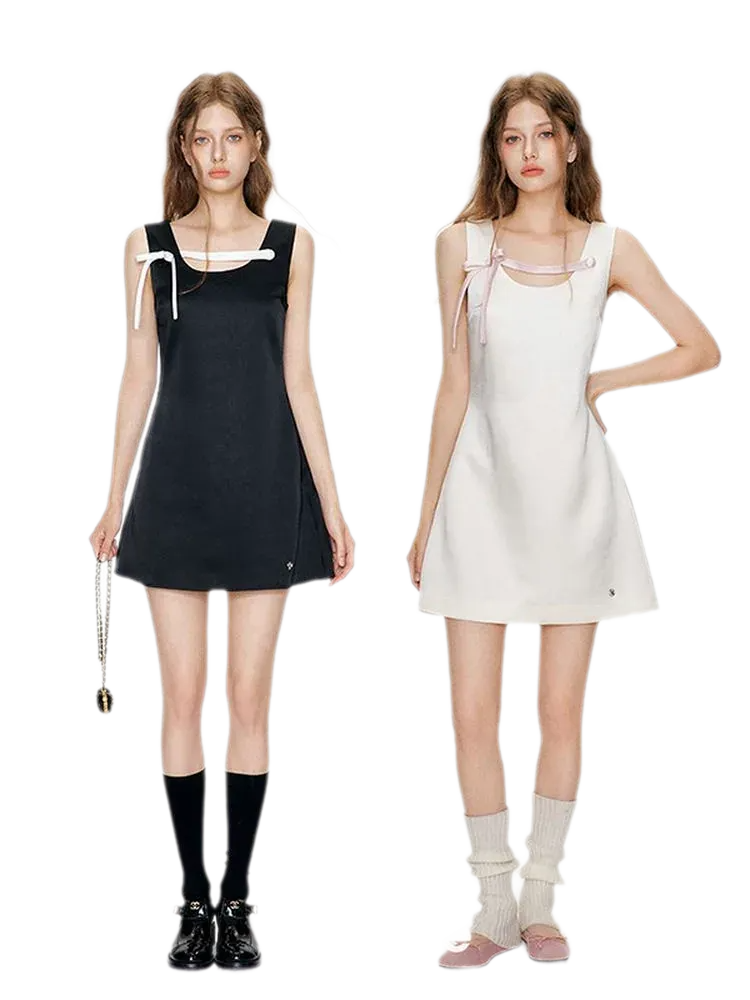 Pearl Satin Bow Dress